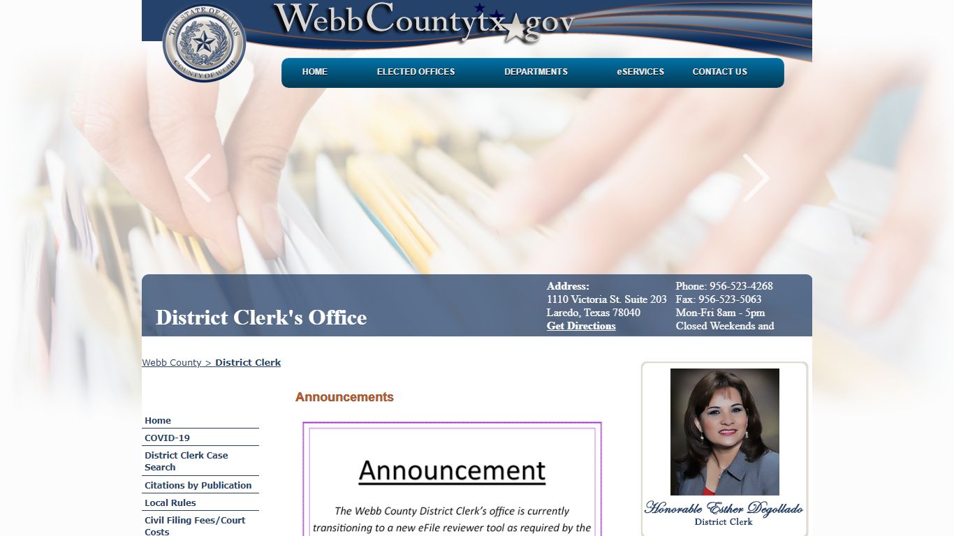 District Clerk - Webb County, Texas