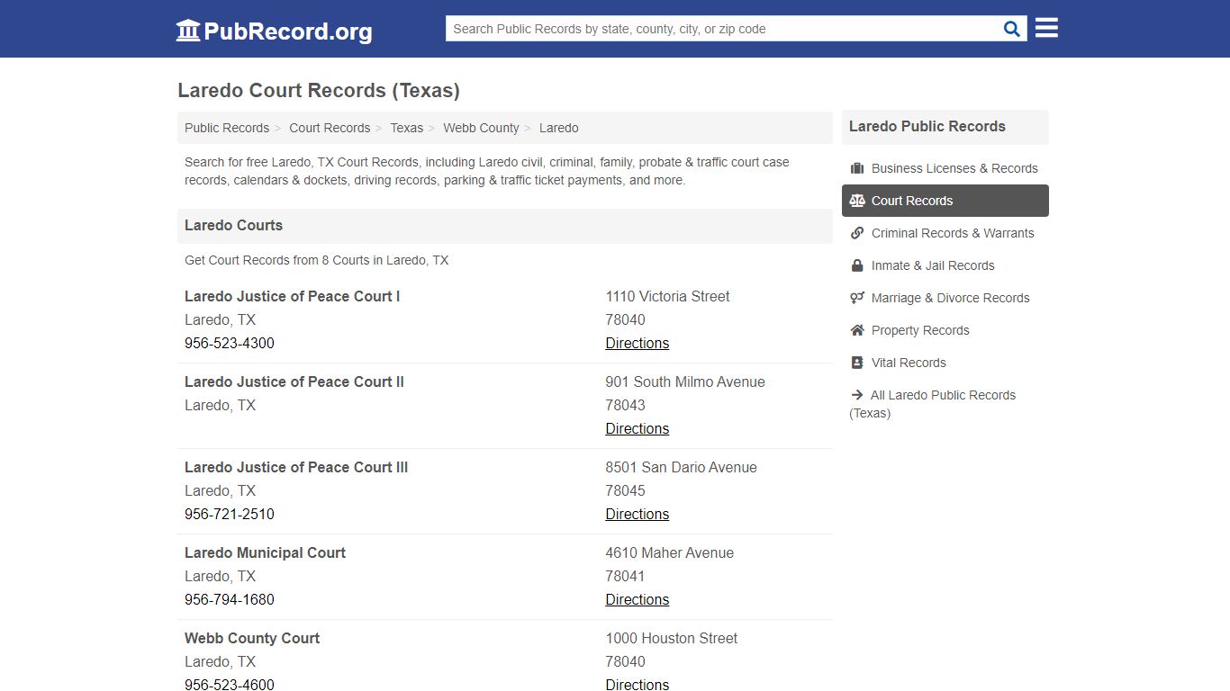 Free Laredo Court Records (Texas Court Records)