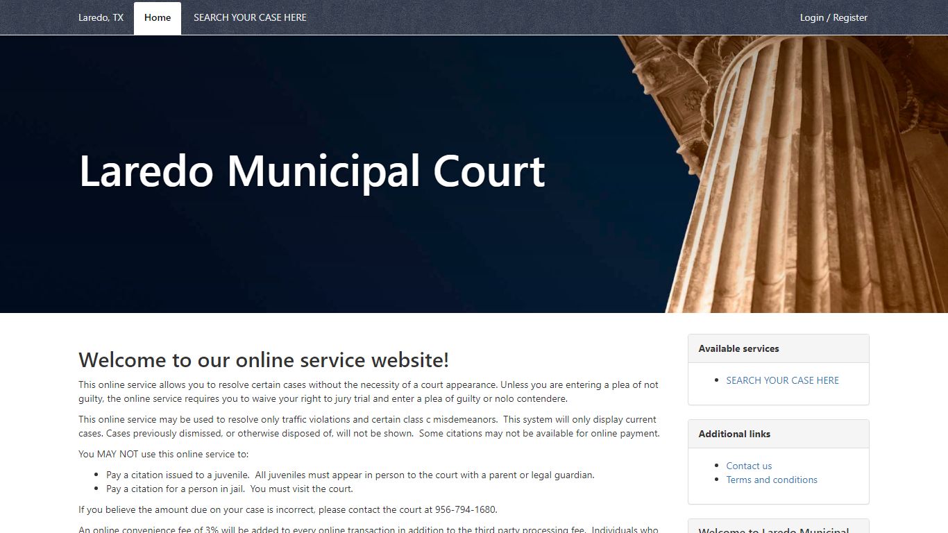 Laredo Municipal Court - Municipal Online Services